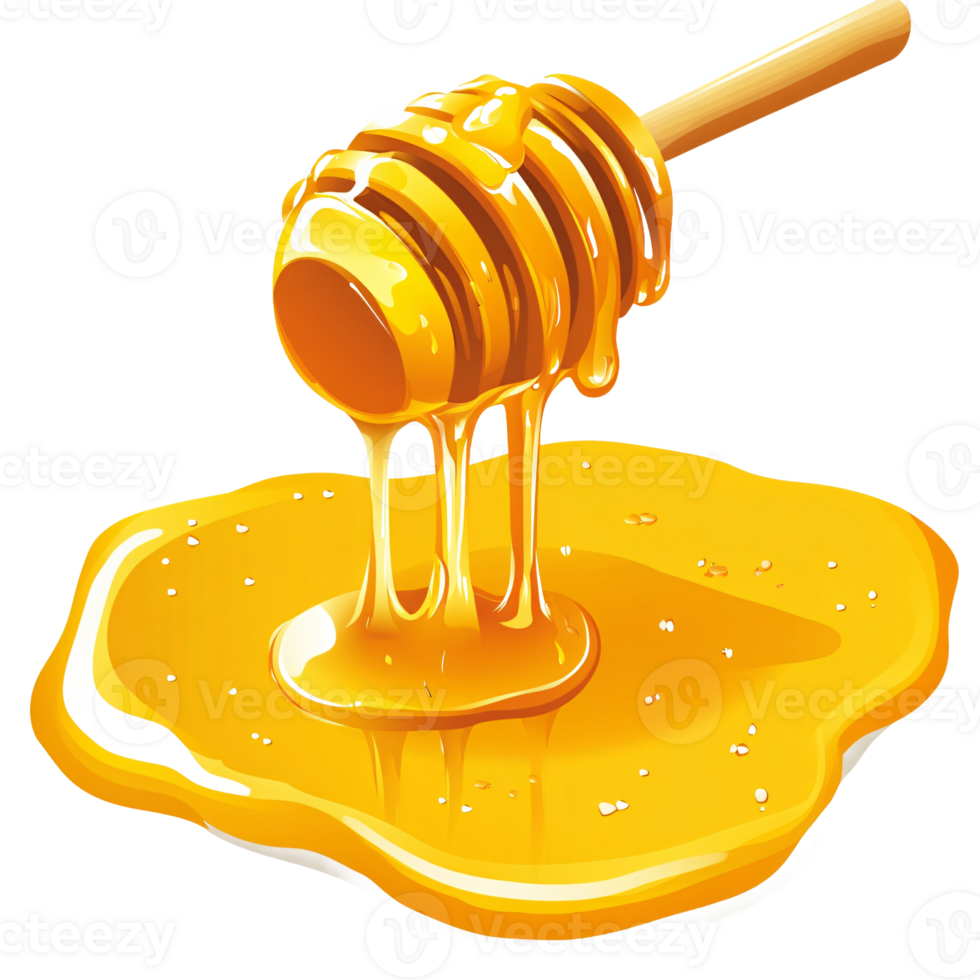 Pure Honey Dripping in Smooth Strands png