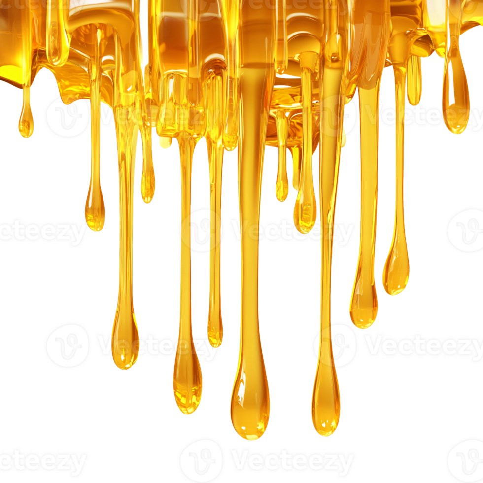 Thick Honey Droplets Falling Gently png