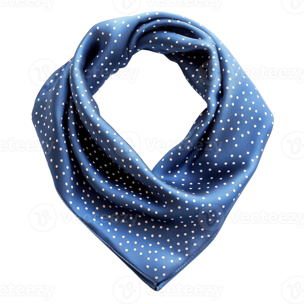 Trendy Silk Bandana with Colorful Polka Dot Patterns Isolated on Transparent Background png