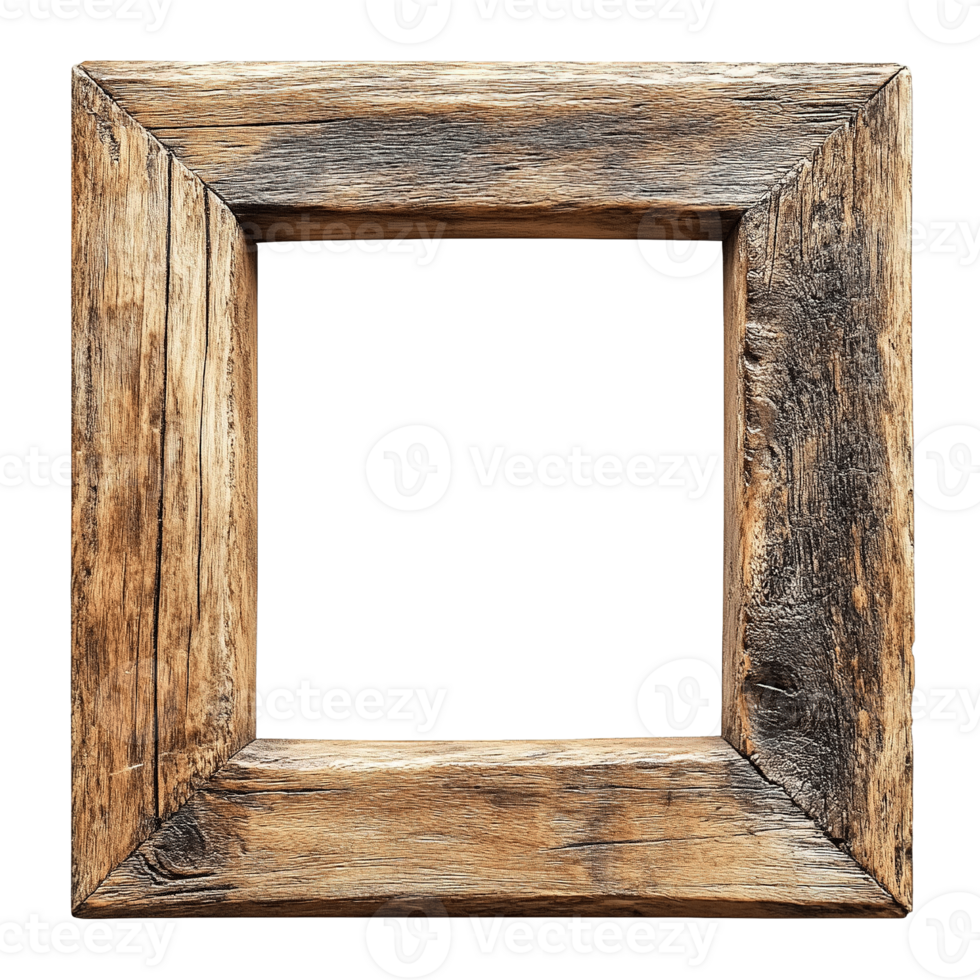 Rustic Wooden Frames with Realistic Grain and Weathered Look png