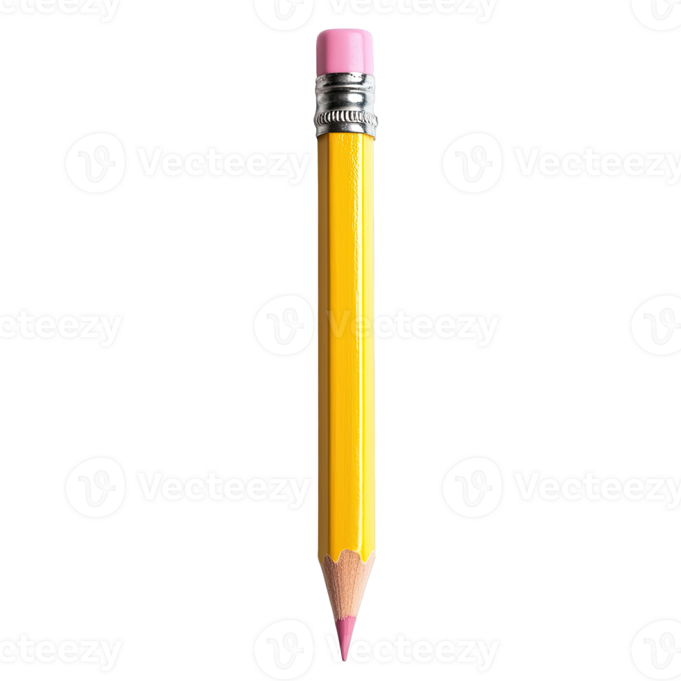 Close Up of Wooden Pencils with Sharp Tip Isolated on Transparent Background png