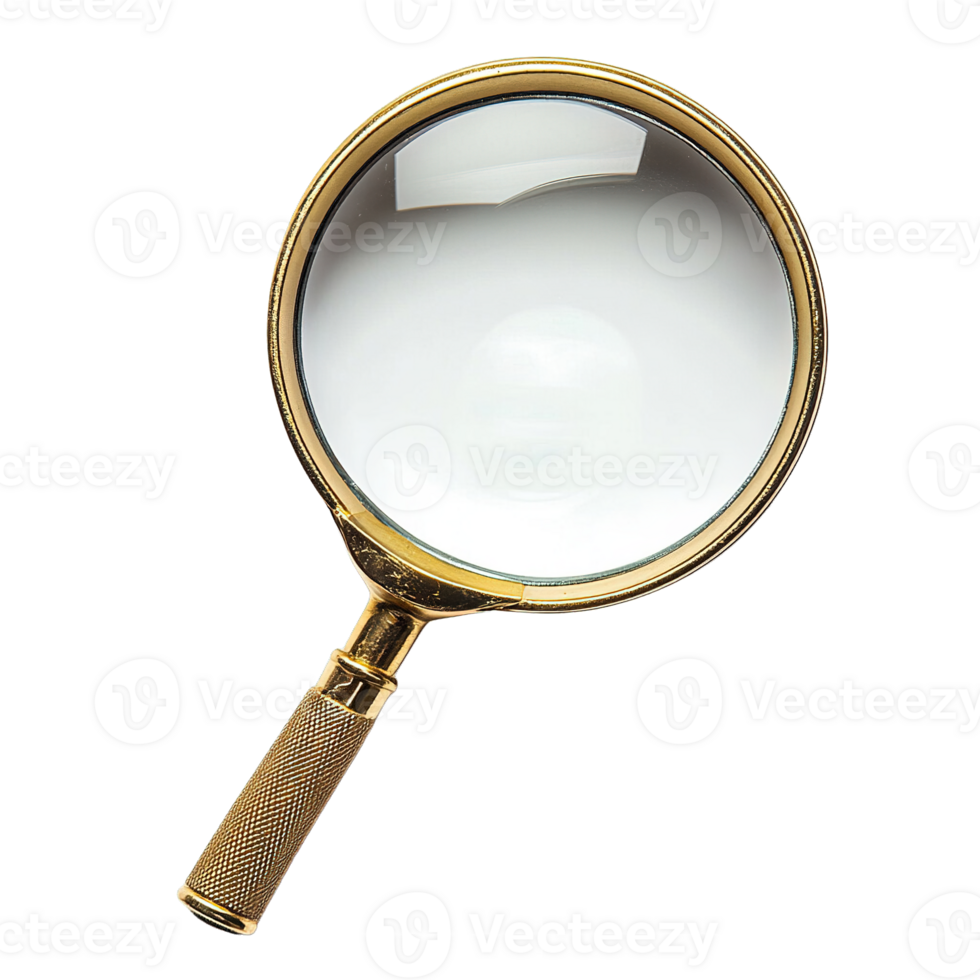 Magnifying Glass with Retro Design Isolated on Transparent Background png