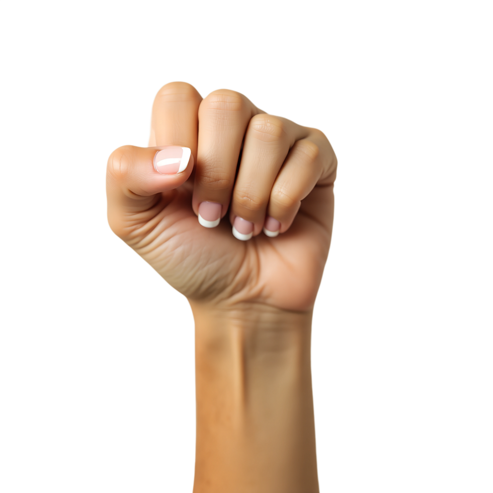 Clenched Fist Symbolizing Unity and Action High-Resolution Stock Photo png