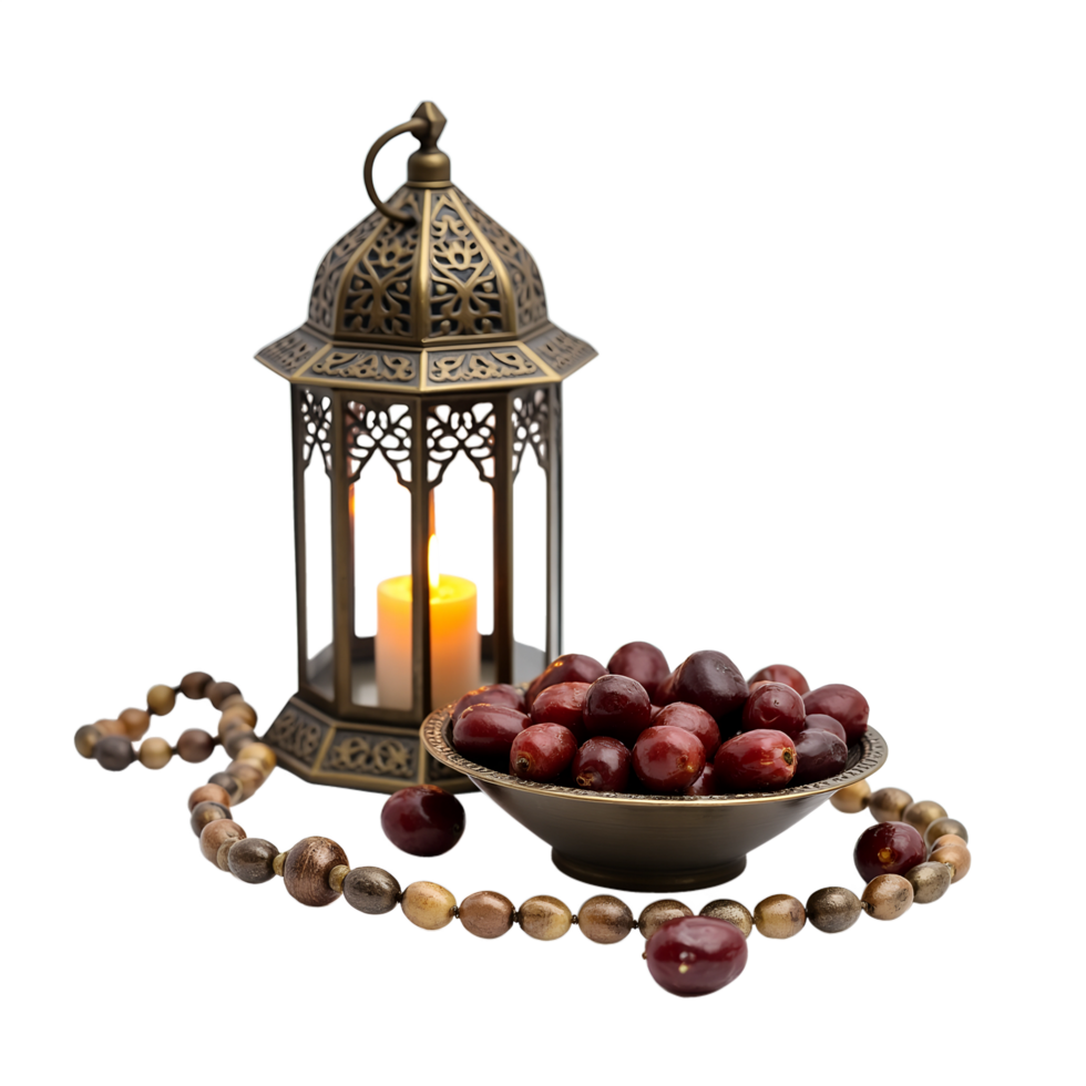 Traditional Arabic Lantern and Dates Ramadan and Eid Stock Photo png