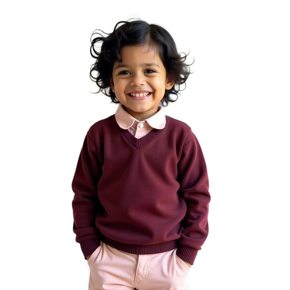 Cute Little Kid with a Bright Smile Perfect for Marketing Ads png