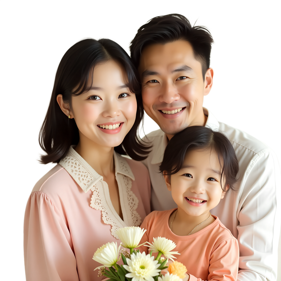 Smiling Parents with Child Perfect for Family Lifestyle Use png