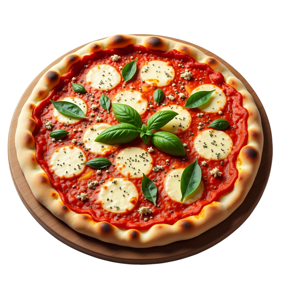 Mouthwatering Margherita Pizza Perfect for Food Blogs Menus png
