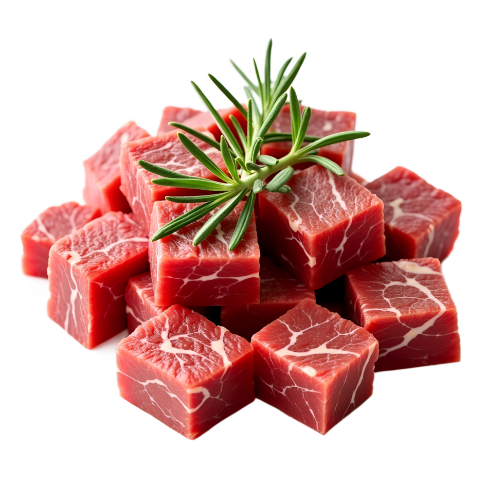Organic Fresh Raw Meat Juicy Beef Chunks for Delicious Recipes png