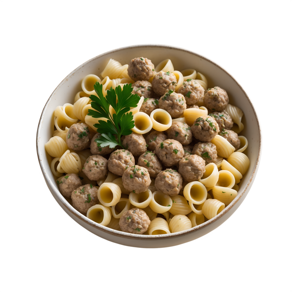 Appetizing Plate of Spiral Pasta with Red Sauce High Resolution Image png