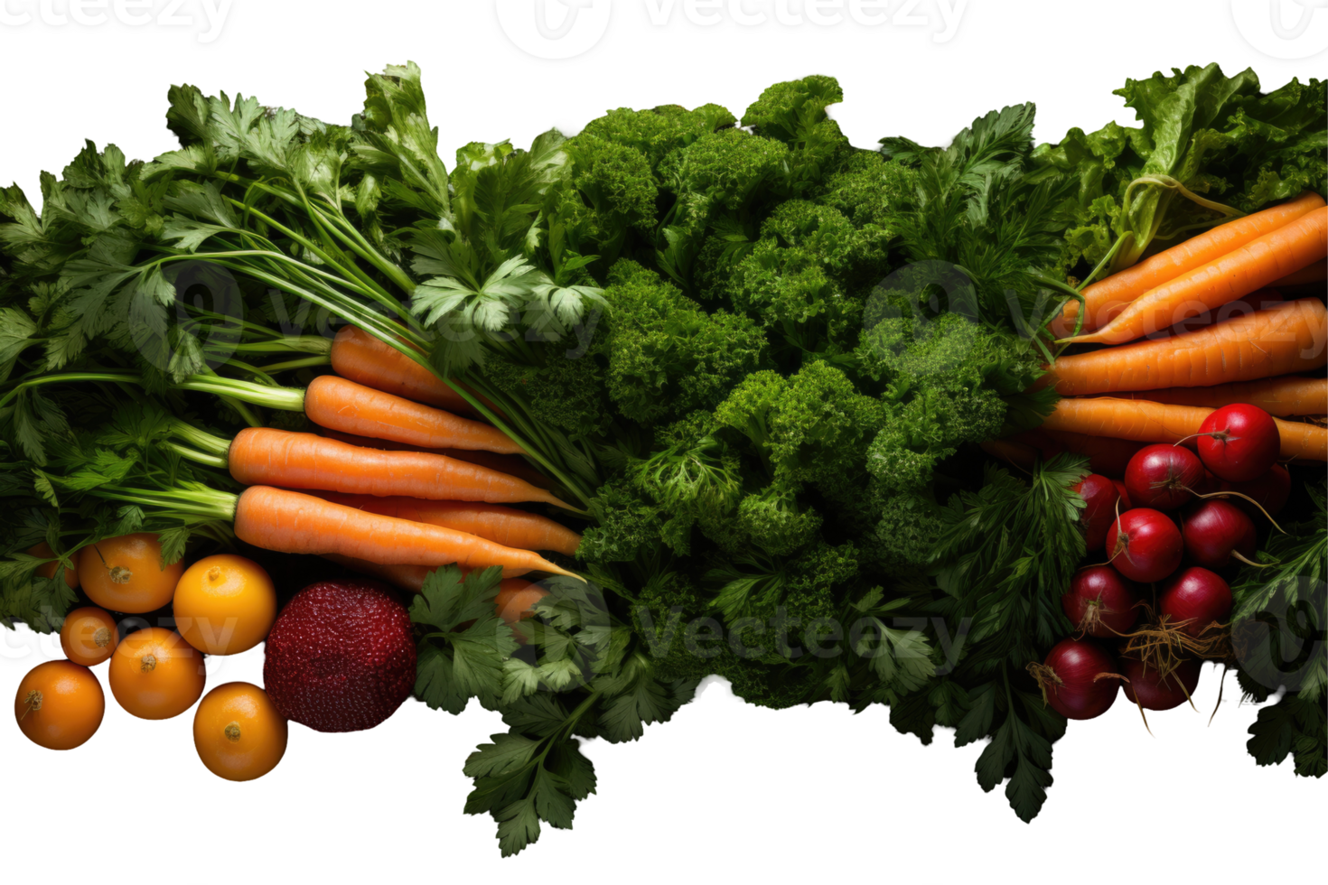 A large pile of fresh vegetables on a black background png