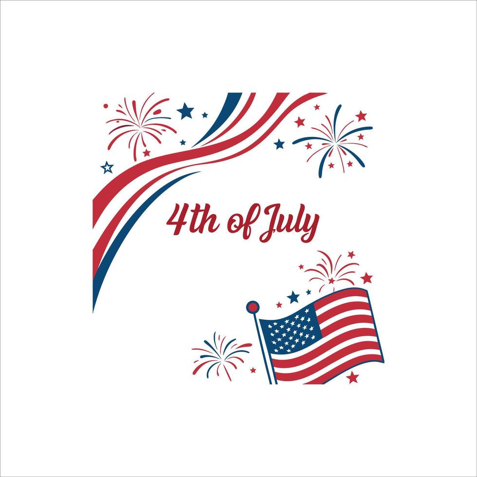 4th of july day vector