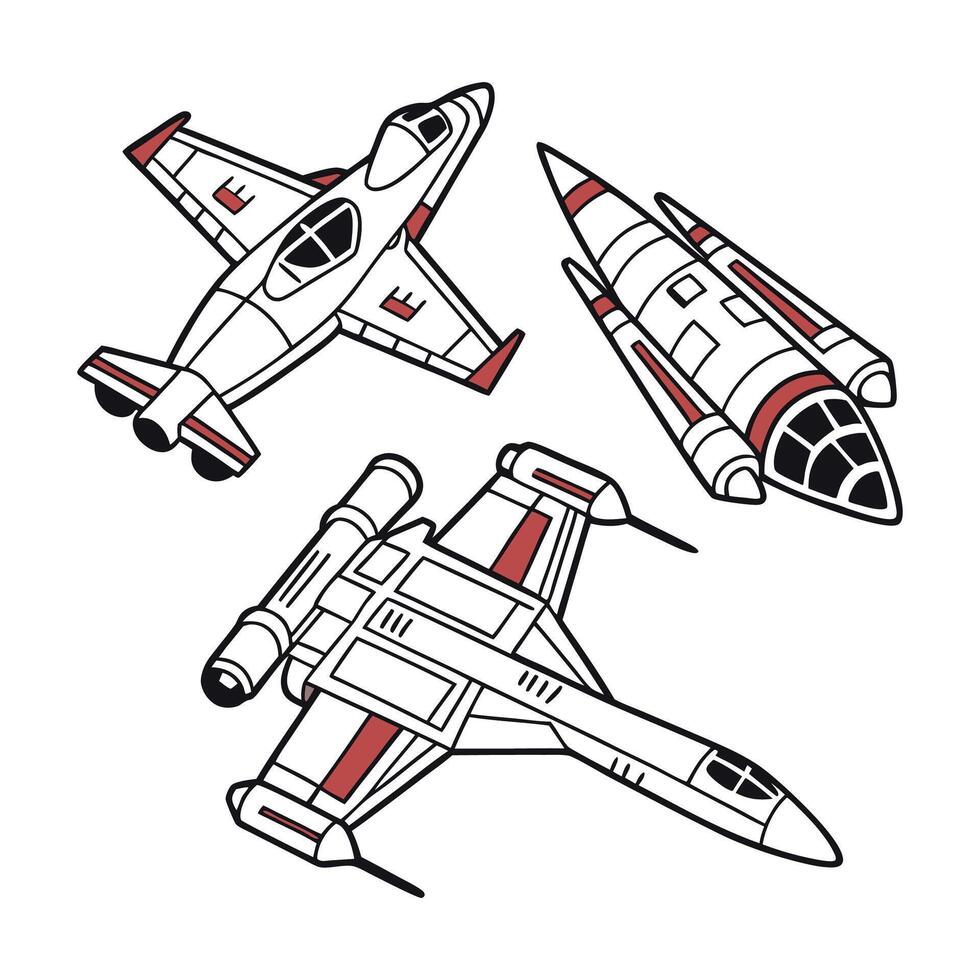 Space shuttle illustration vector