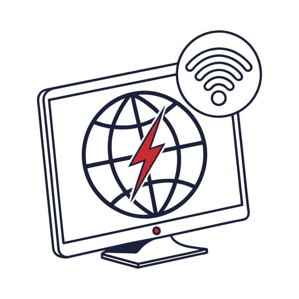 Internet connection illustration vector