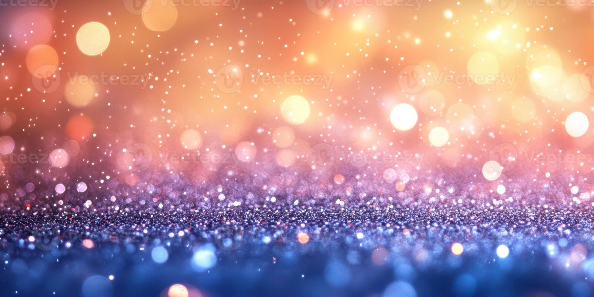 Colorful sparkles create a dreamy atmosphere during an evening celebration in a dimly lit space photo