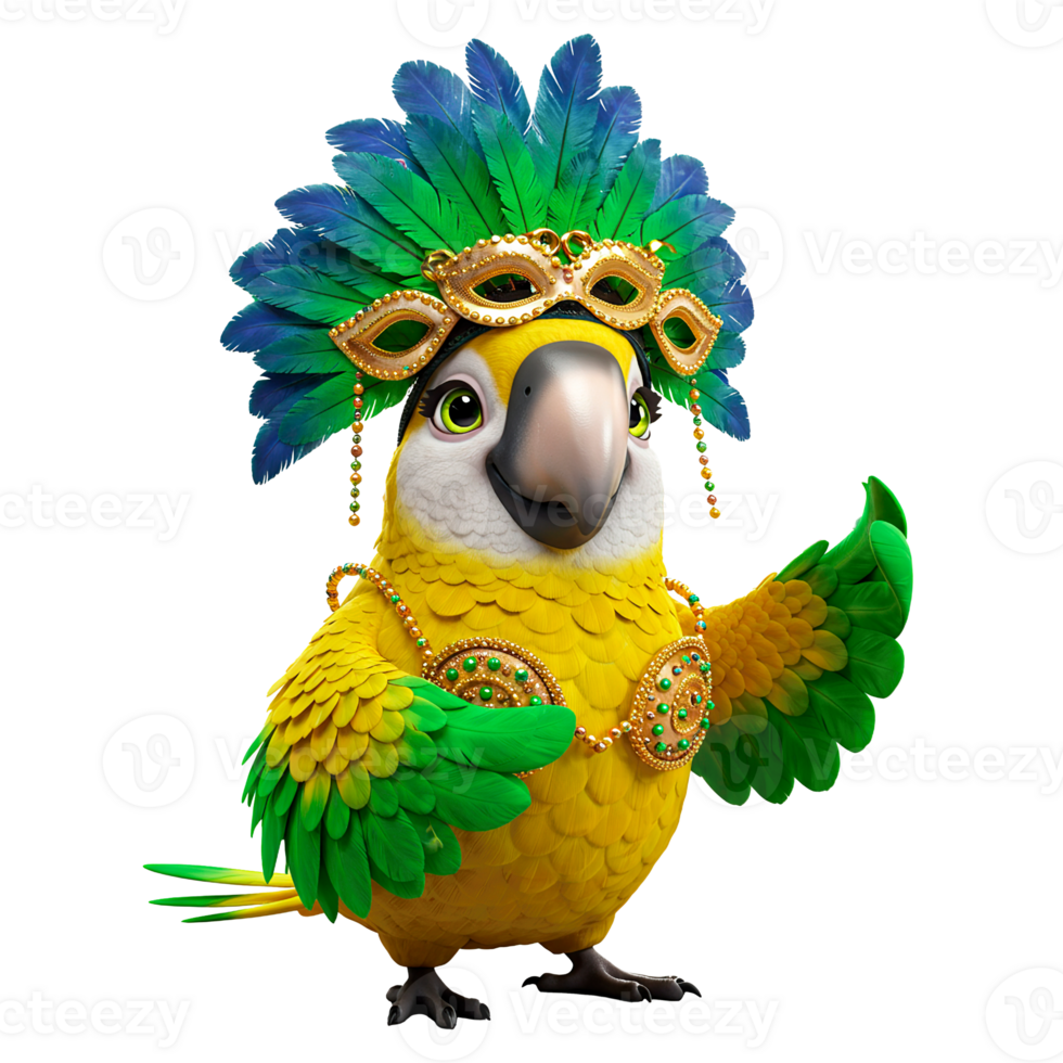 Carnival Parrot Character Brazil Female Mascot png