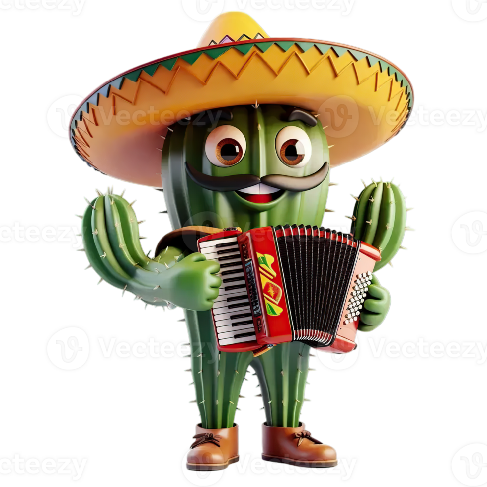 Northeastern Brazilian Day 3D Character Vibrant Illustration Ready to Use png