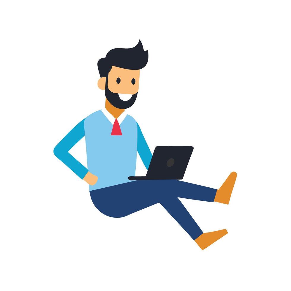 Office Professional Taking Work Break vector