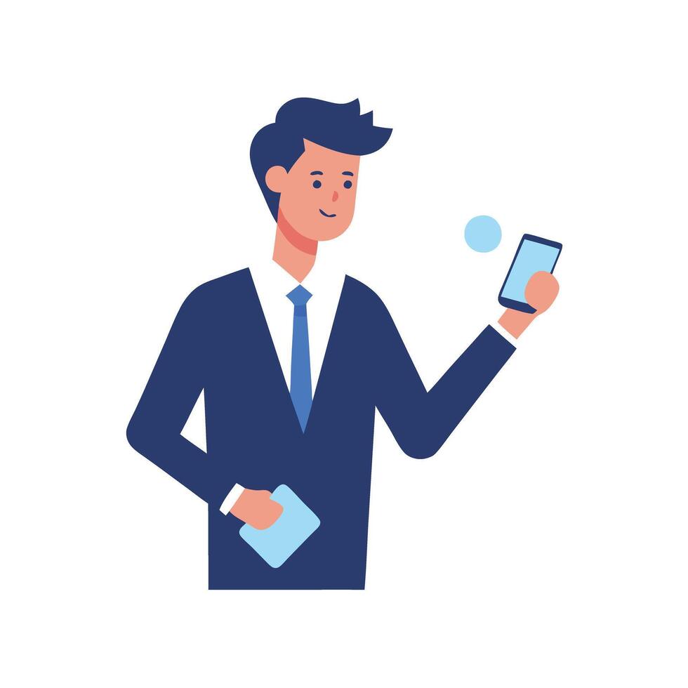 Business Professional Checking Corporate Emails vector