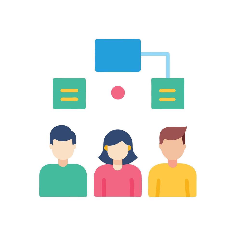 Business Team Organizing Workflow with Task Board vector