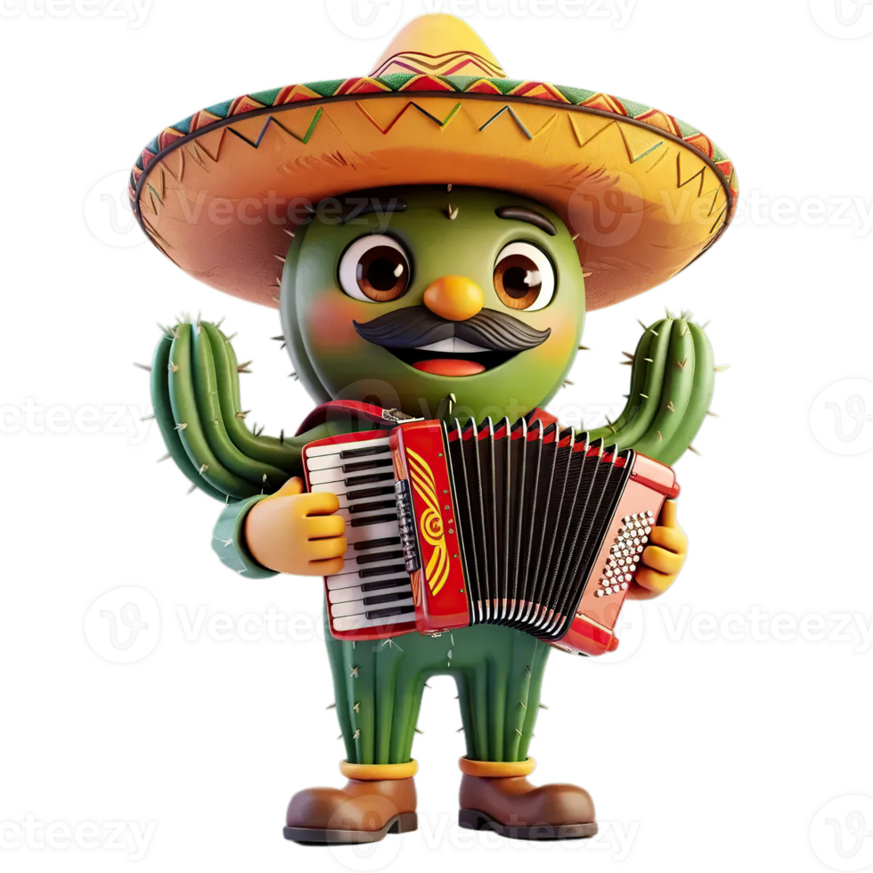 3D Character for Northeastern Brazilian Day with Transparent Background png