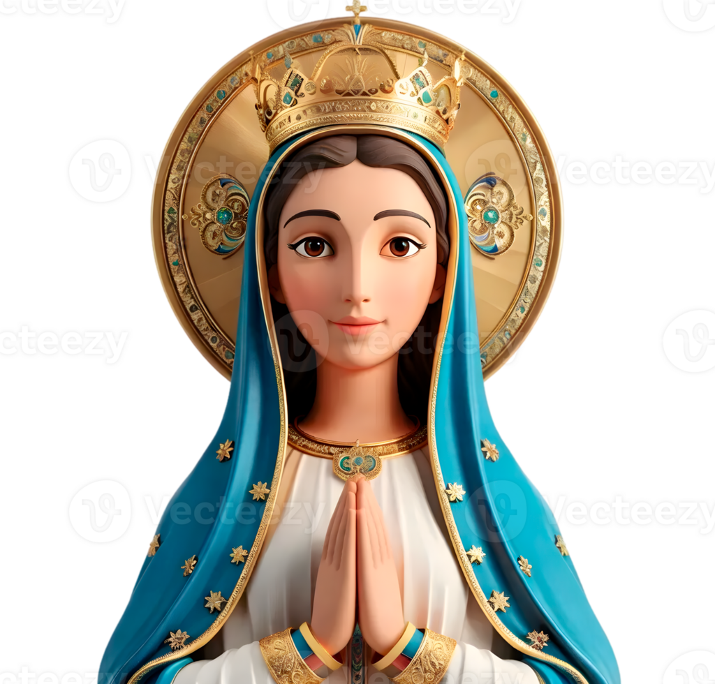 Image of Our Lady Aparecida 3D Representation png