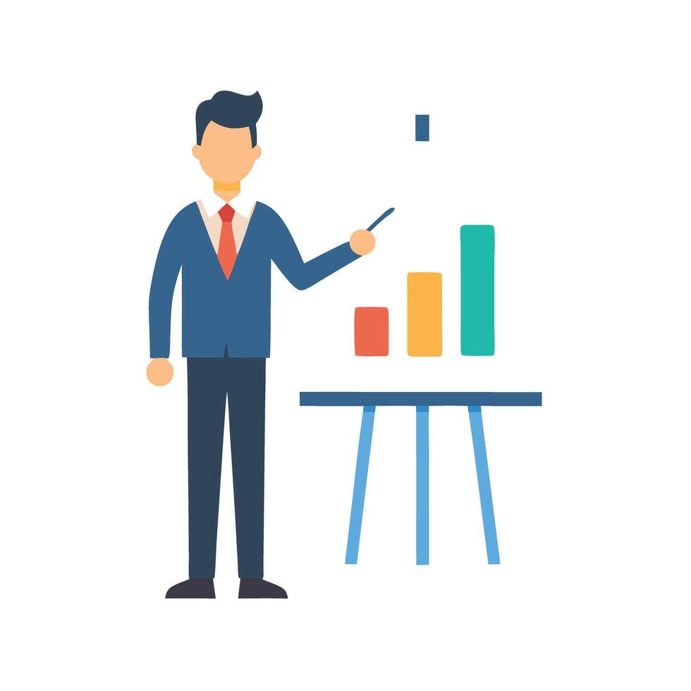 Manager Presenting Business Strategy vector