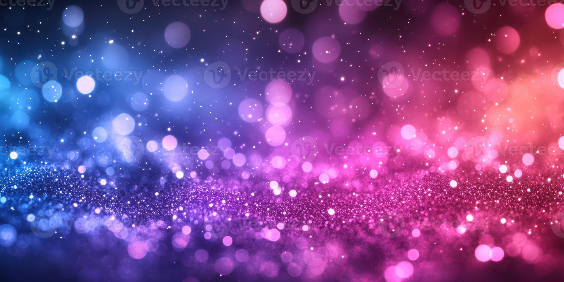 Colorful sparkling background with vibrant hues of purple, pink, and blue creating a magical atmosphere photo