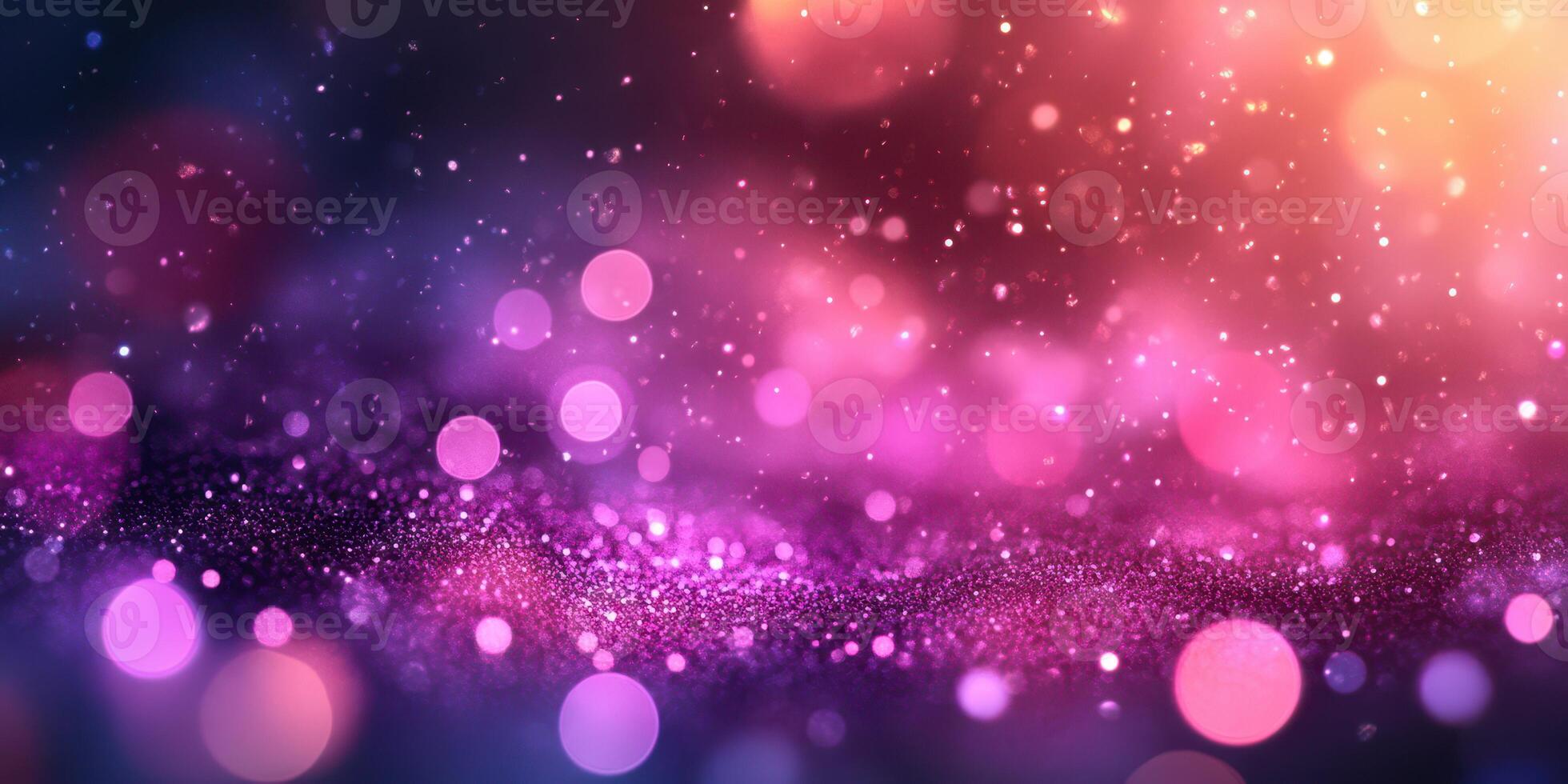 Colorful bokeh lights create a dreamy atmosphere in a shimmering background filled with vibrant hues photo
