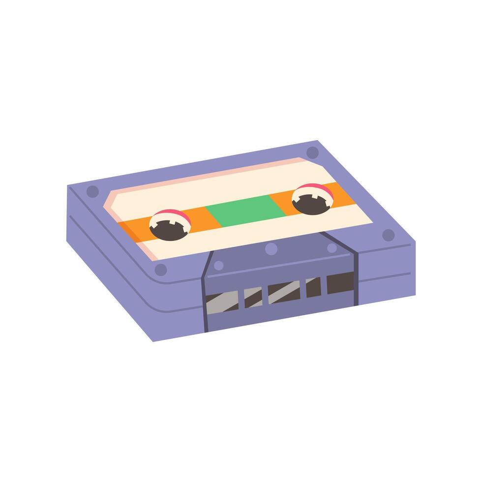 Lo fi retro music cassette from the 90s vector