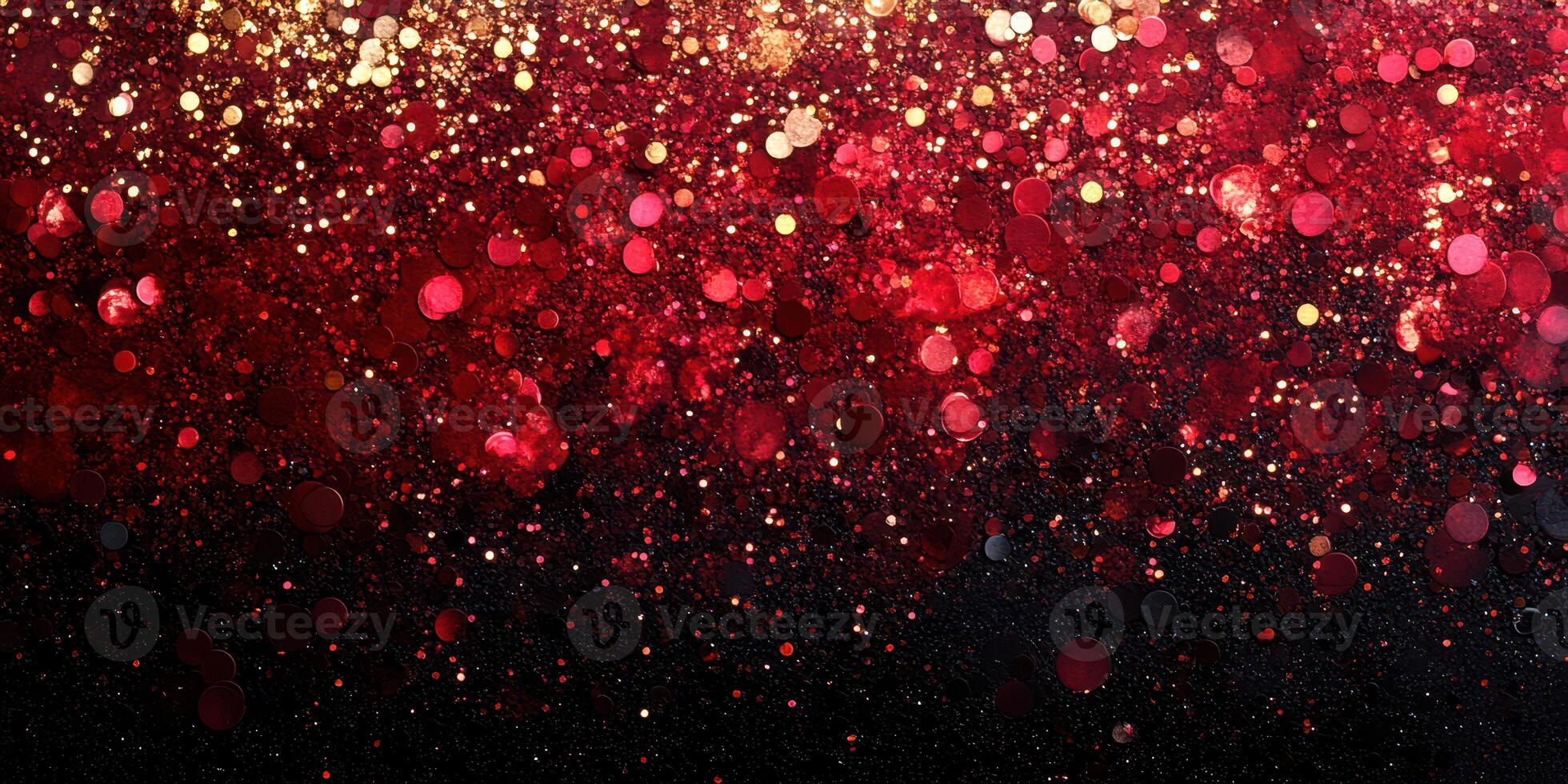 Colorful abstract background featuring red, gold, and black bokeh lights with a vibrant, textured look at night photo