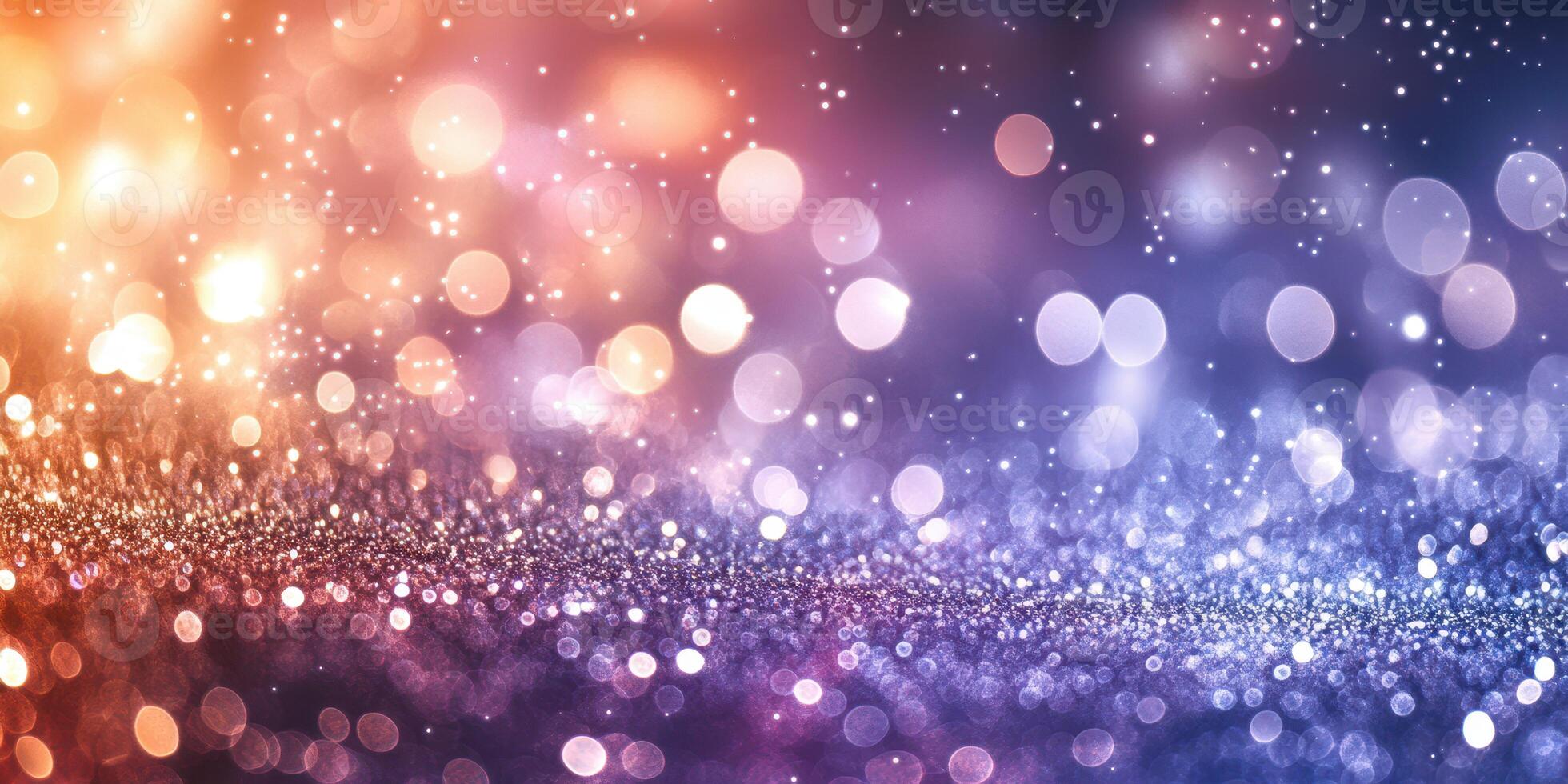 Colorful bokeh lights create a vibrant atmosphere during a nighttime celebration or event photo