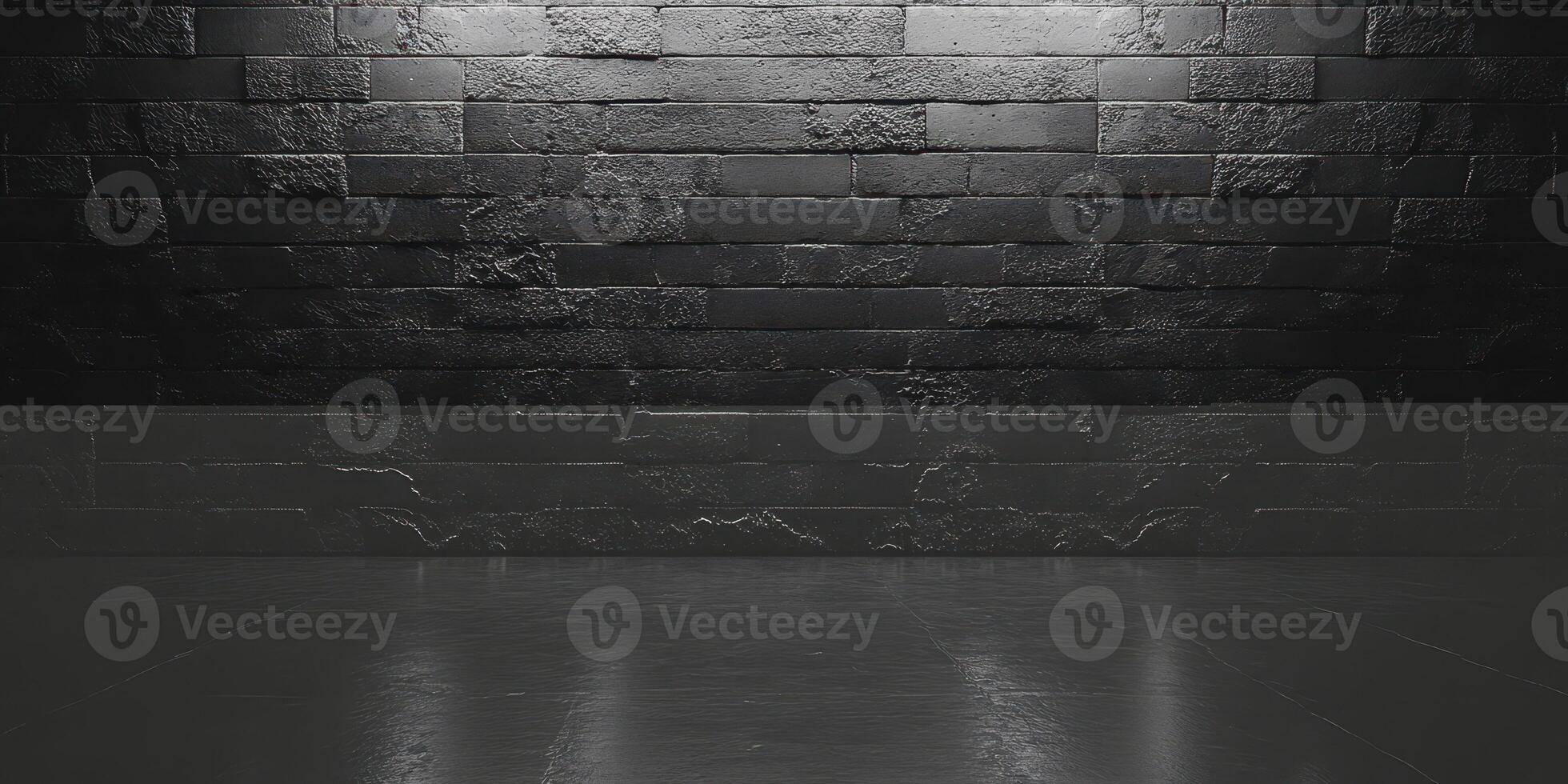 Dark textured wall and floor create a moody atmosphere for artistic expression in an indoor space photo