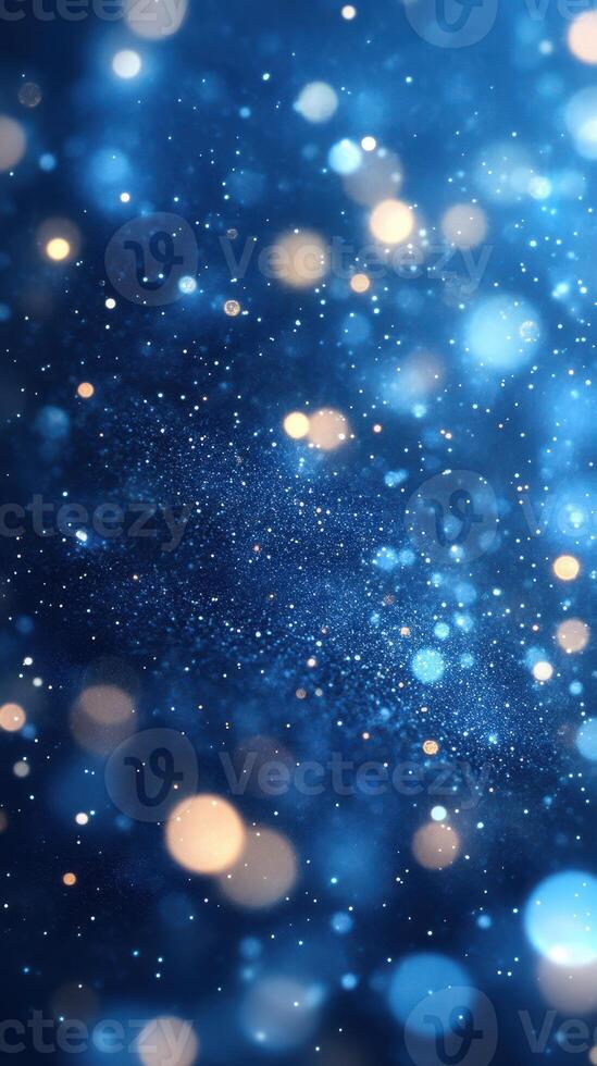 Captivating blue bokeh background creates a mystical atmosphere for any creative project needs photo