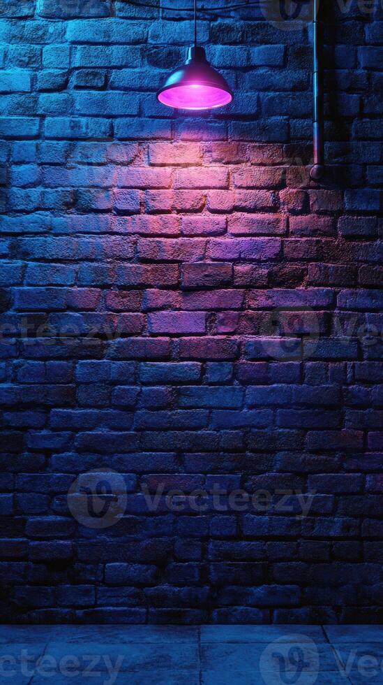 Vibrant wall illuminated by colorful lights in an urban setting during evening hours photo