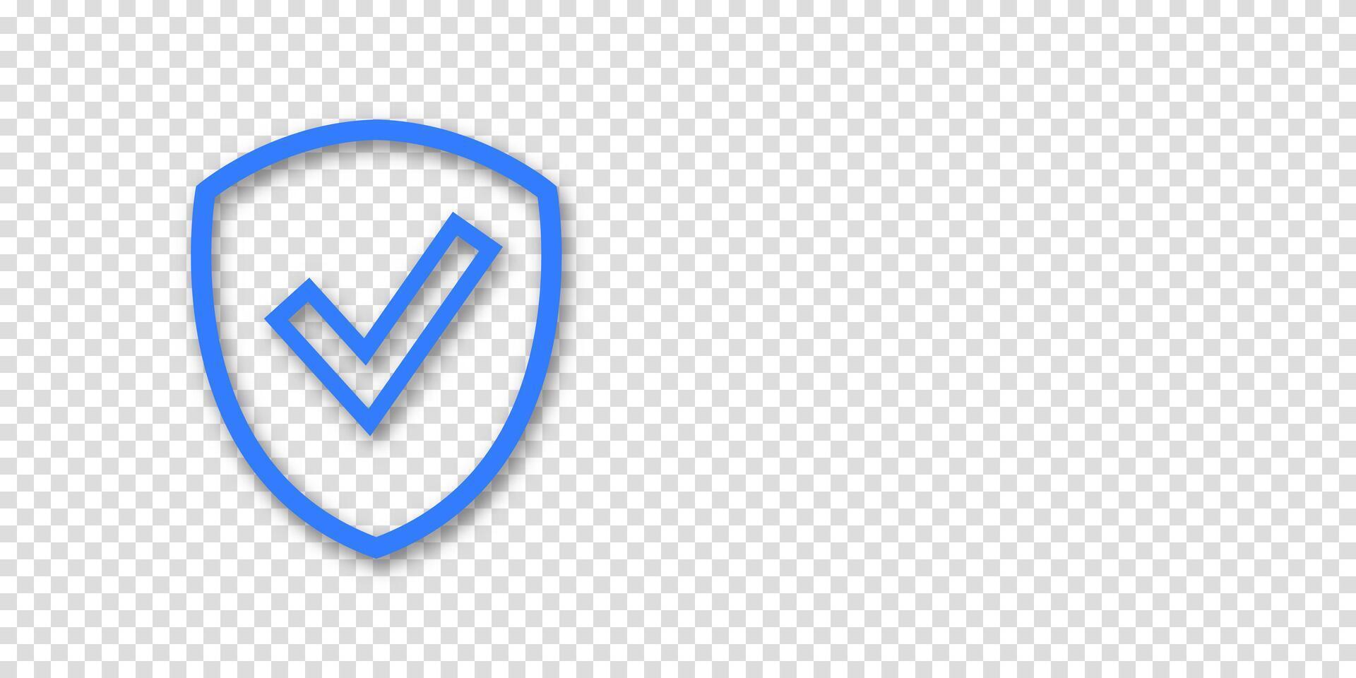 Banner featuring shield and check mark icon. Perfect for safety, compliance, or quality assurance concepts, includes space for your message. vector