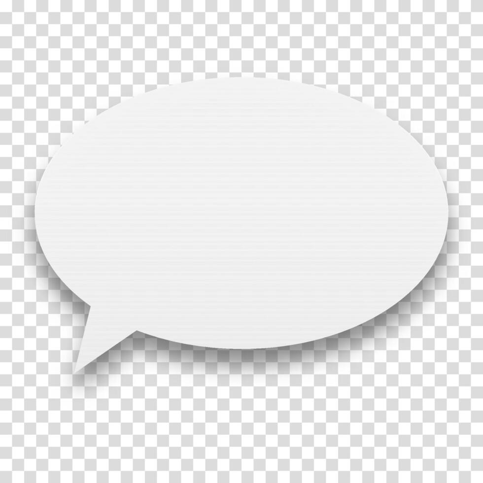 Empty speech bubble with shadow in a white circle. Ideal for chat or communication themed projects. vector