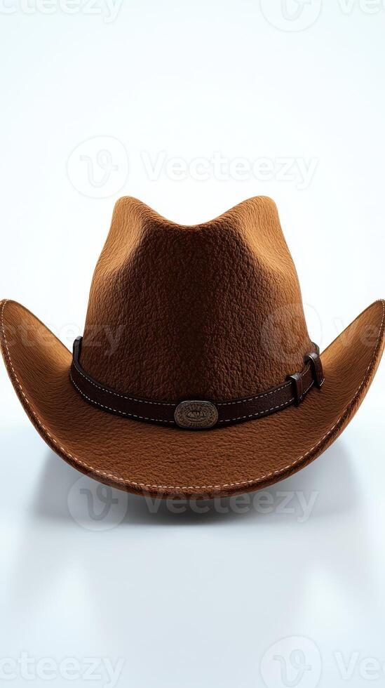 Cowboy hat displayed prominently with rich texture and simple design highlighting its Western origin and style photo
