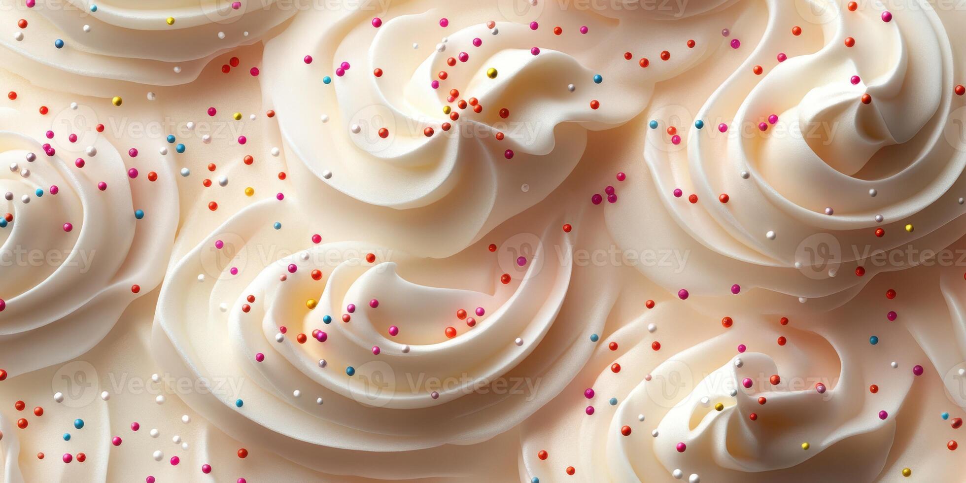 Creamy swirls topped with colorful sprinkles add a festive touch to a delightful dessert experience photo