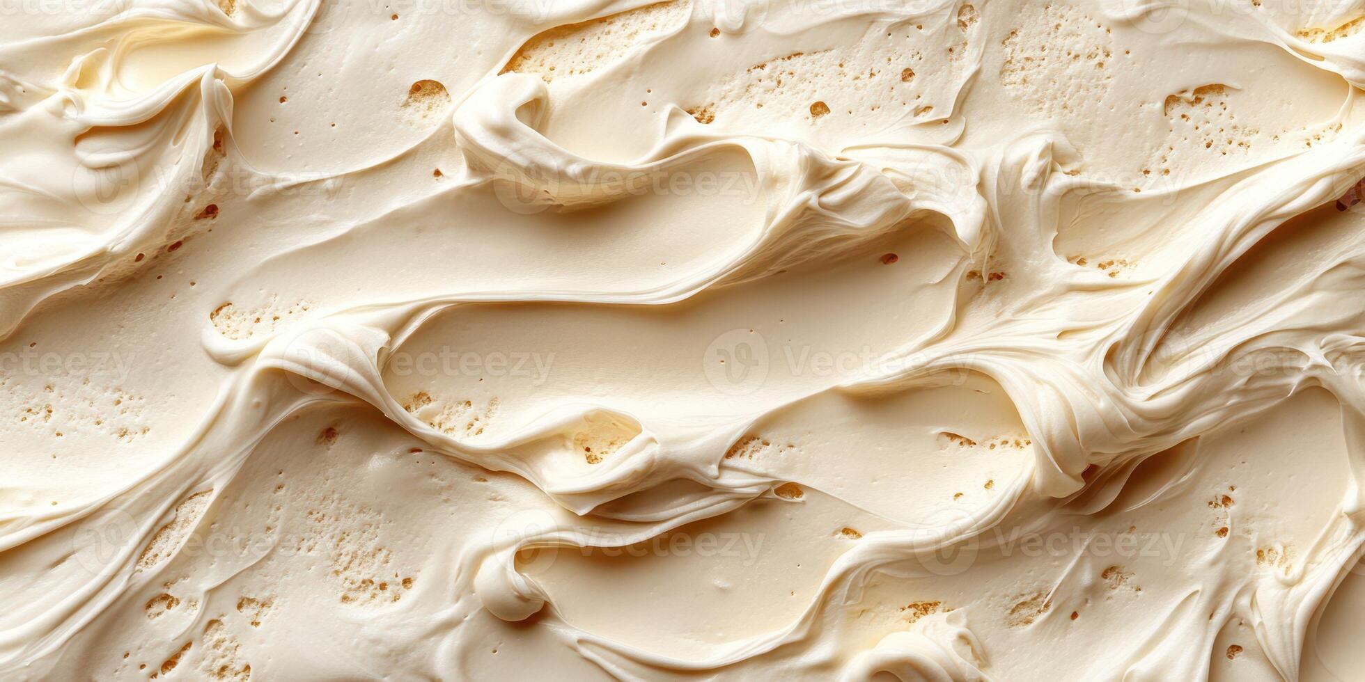 Creamy texture of freshly whipped frosting ready for cake decoration at a bakery photo