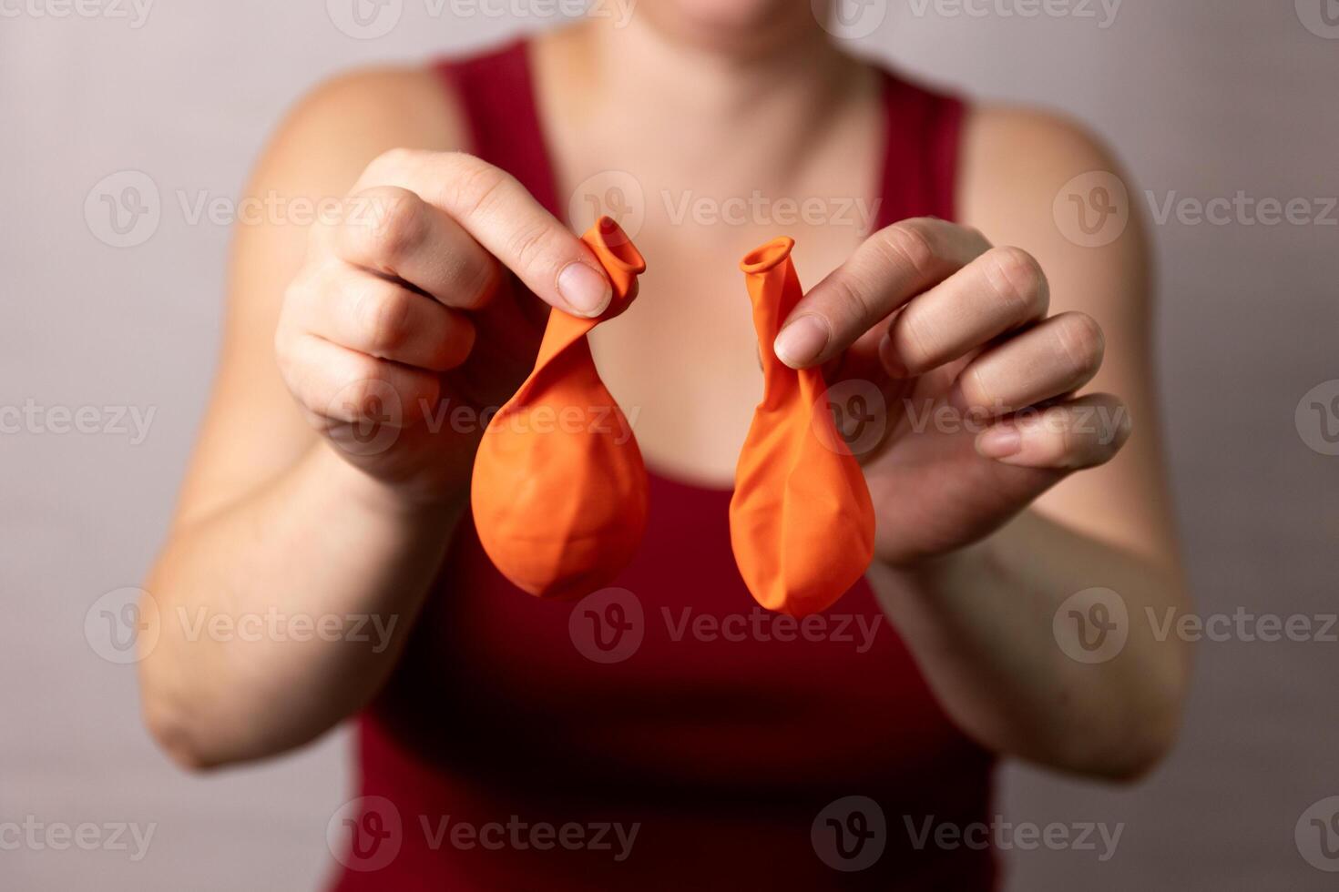 The concept of breast correction and enlargement using plastic surgery photo
