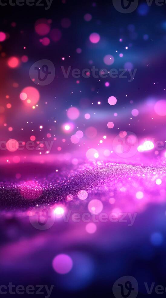 Vibrant abstract background with colorful bokeh and glowing lights creating a dreamy atmosphere photo