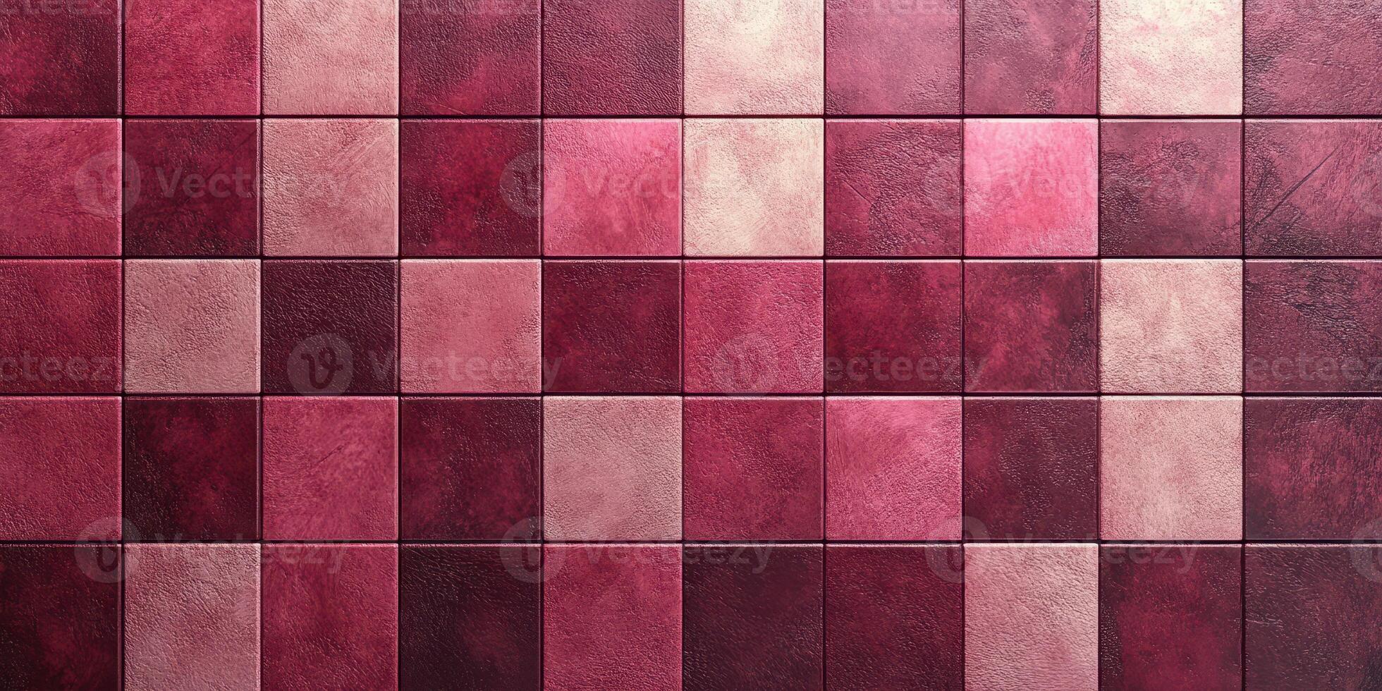 Colorful textured tile wall showcasing shades of red and pink in a modern interior design setting photo
