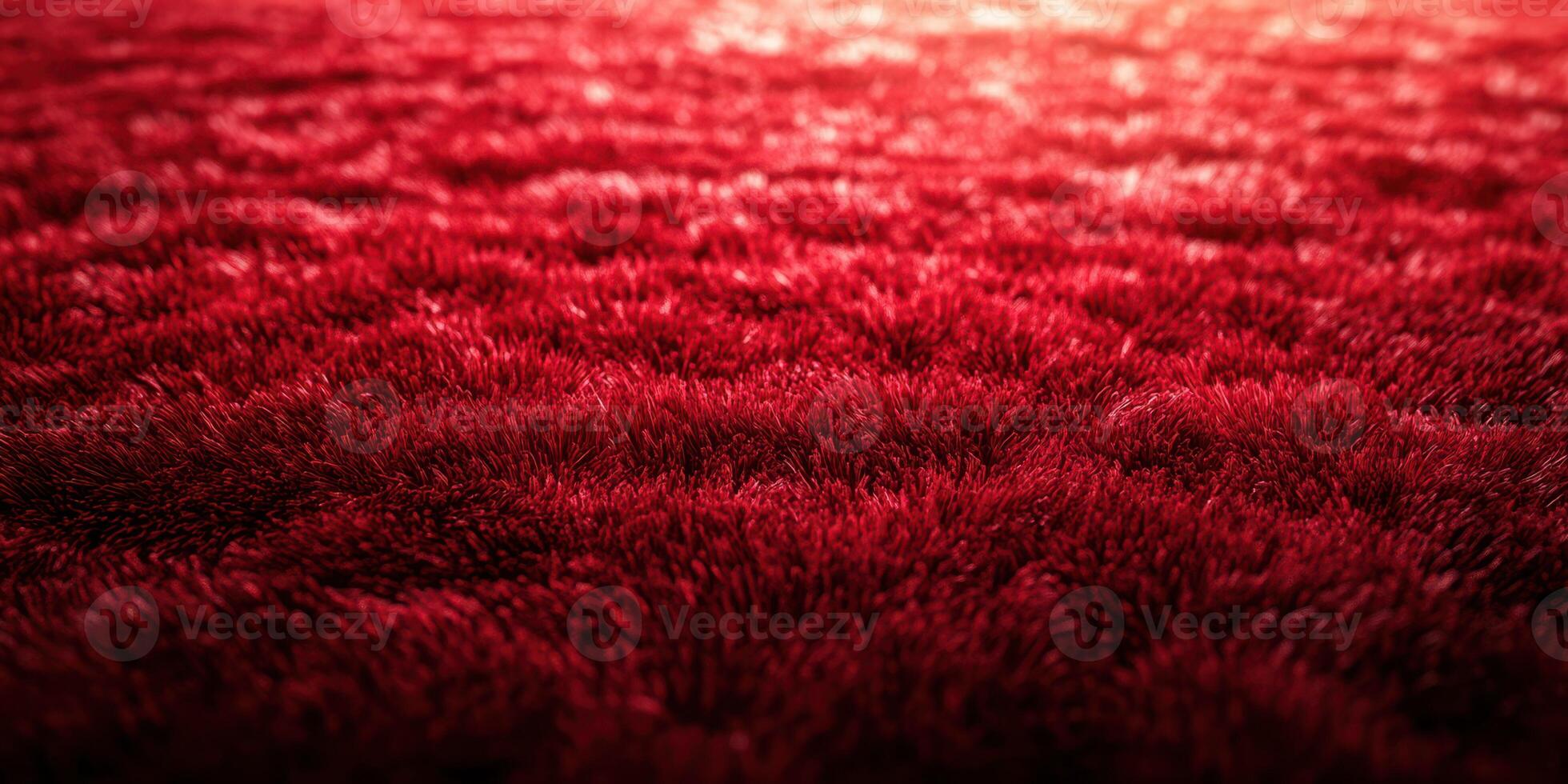 Deep red textured carpet with soft fibers creating a warm and inviting atmosphere at an indoor venue photo