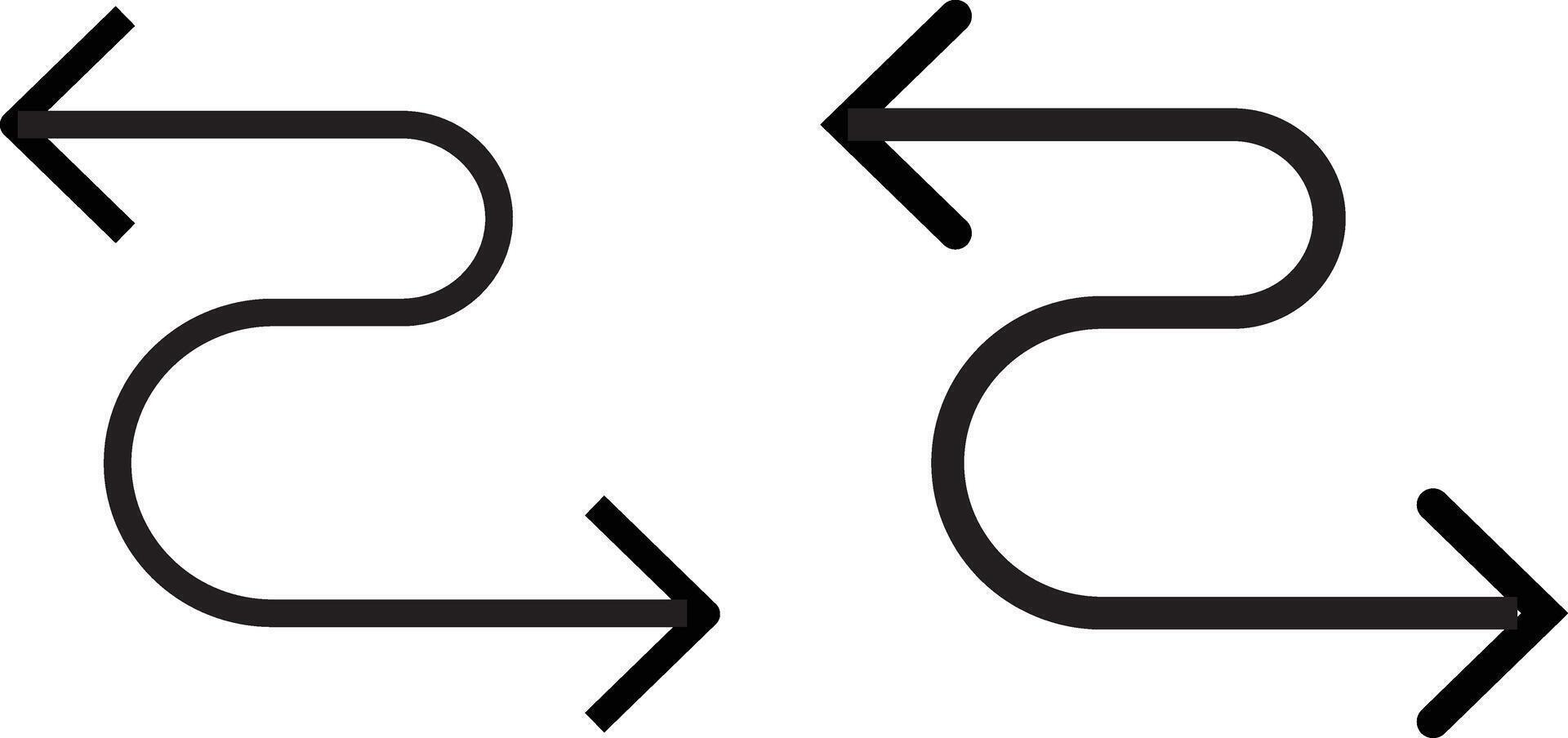 Black route 2 set tracking icon, Product roadmap icon on white vector