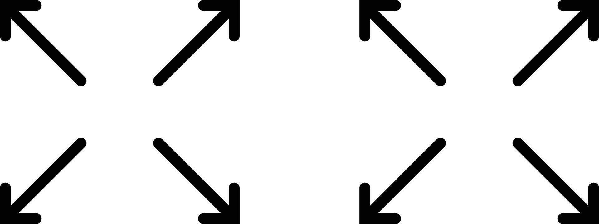 Fullscreen . enlarge, expand, full screen icon. full size button icon vector