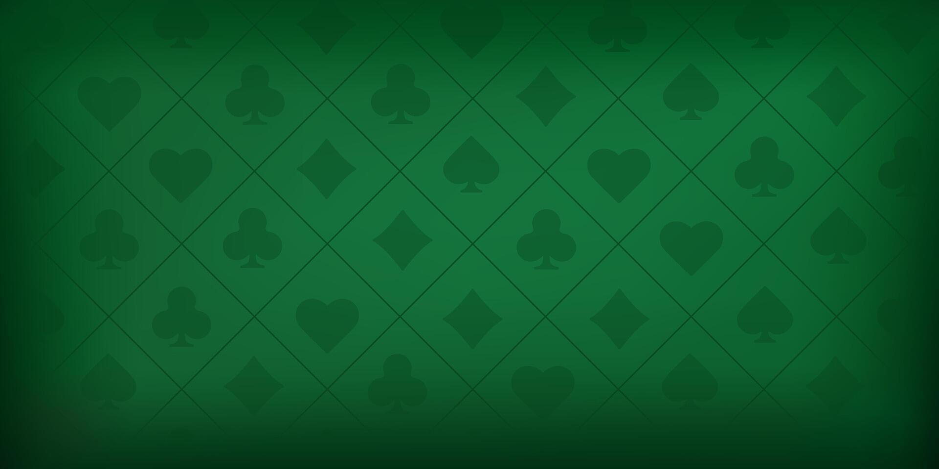 Poker and casino table background in green color. vector