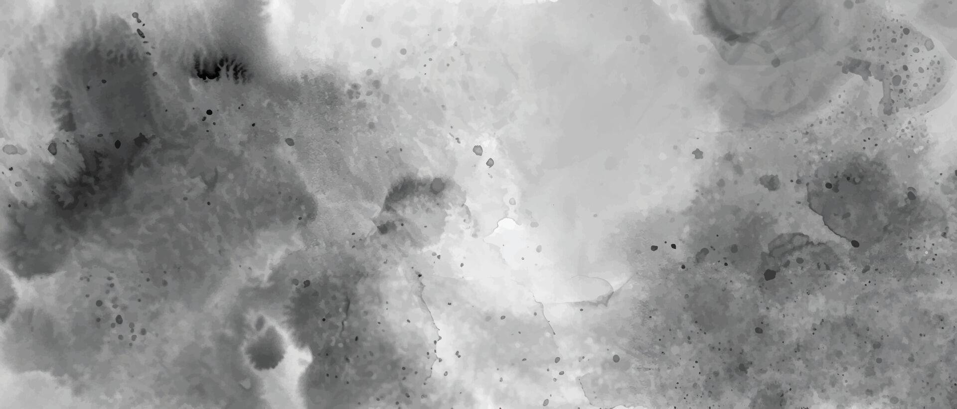 Grayscale watercolor ink texture with splashes and stains. Perfect for artistic backgrounds, overlays, and design projects. vector