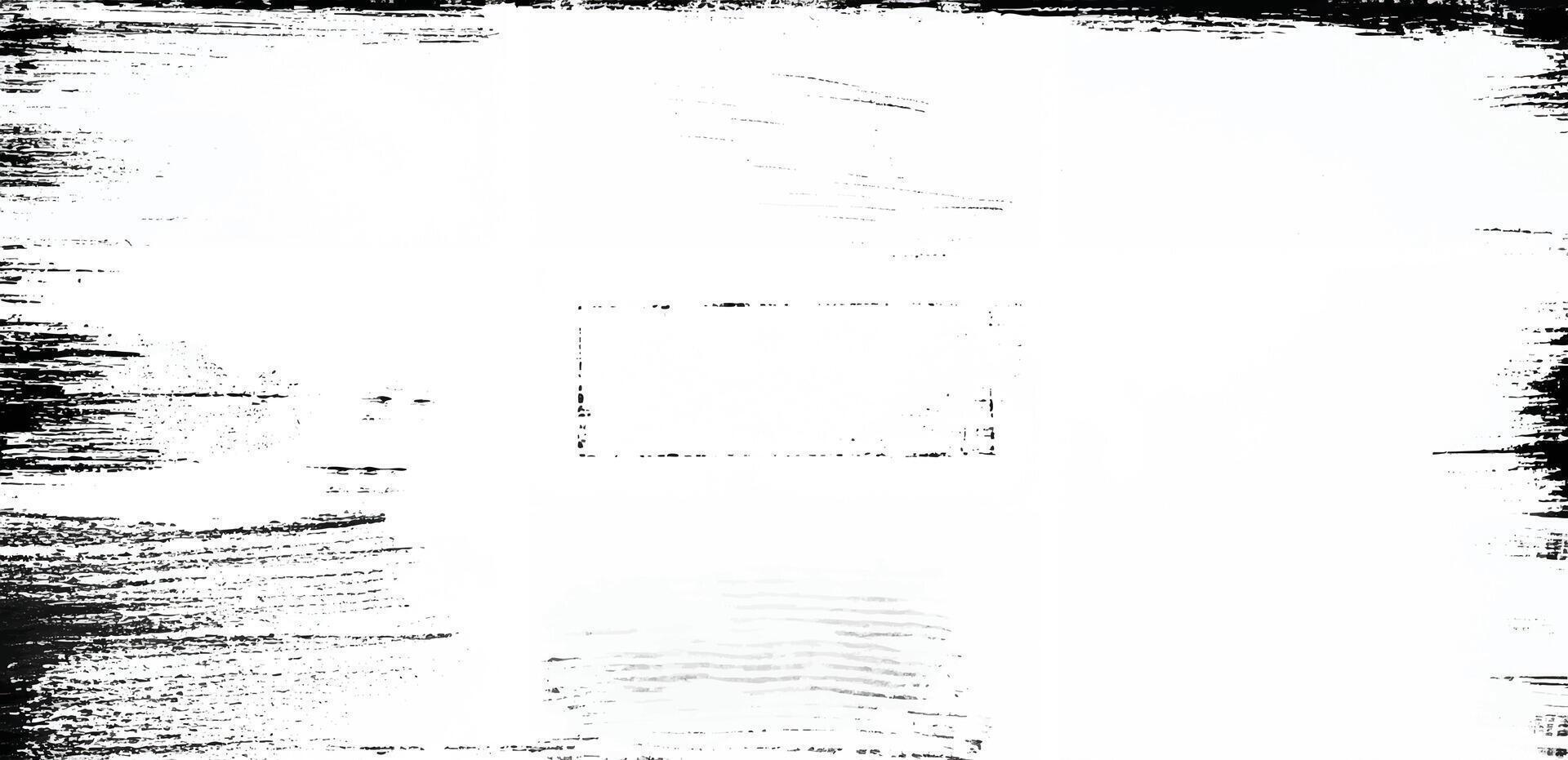 Abstract grunge border texture with distressed black brush strokes on a white background. Ideal for overlays, frames, and design projects. vector