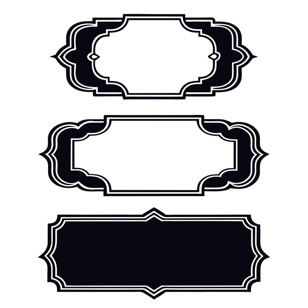 Elegant Black and White Decorative Border with an Ornate Frame Design vector
