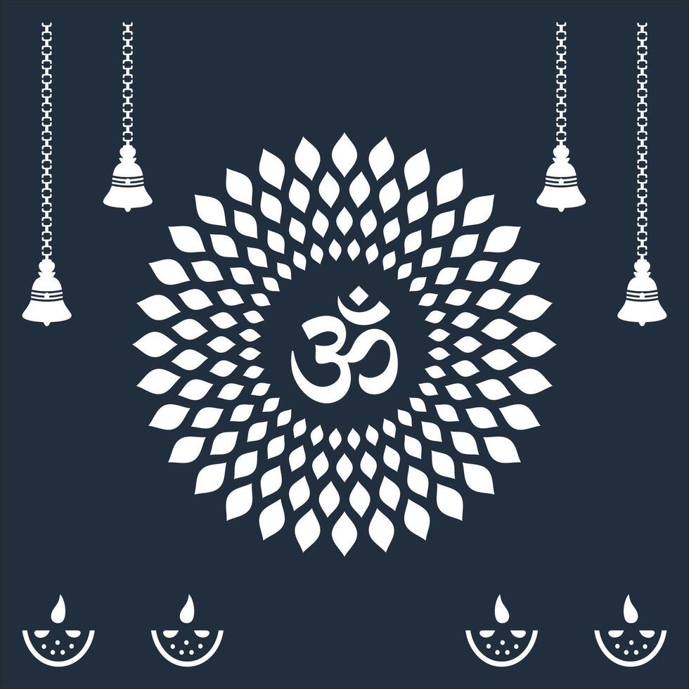 Om Jali design used for temples Mandir vector